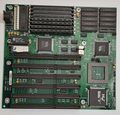 FIC 486-VC-H ISA retro Mainboard + Intel 80486SX 25MHz + 4MB RAM