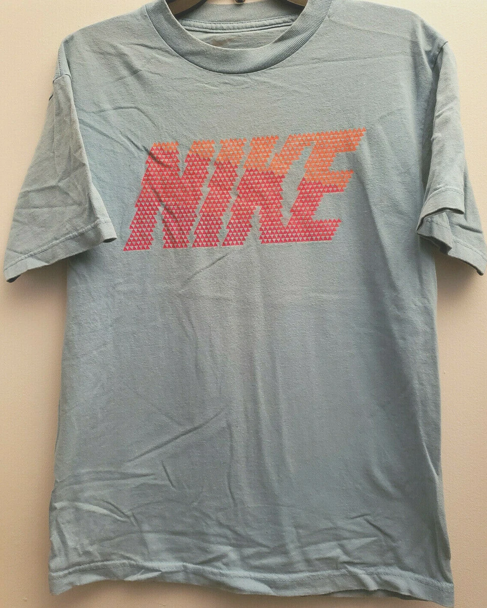 Baby blue and red nike sale shirt