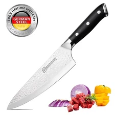 Yengisar Chef Knife 8 Inch Ultra-Sharp, High Carbon German Steel with Ergonomic