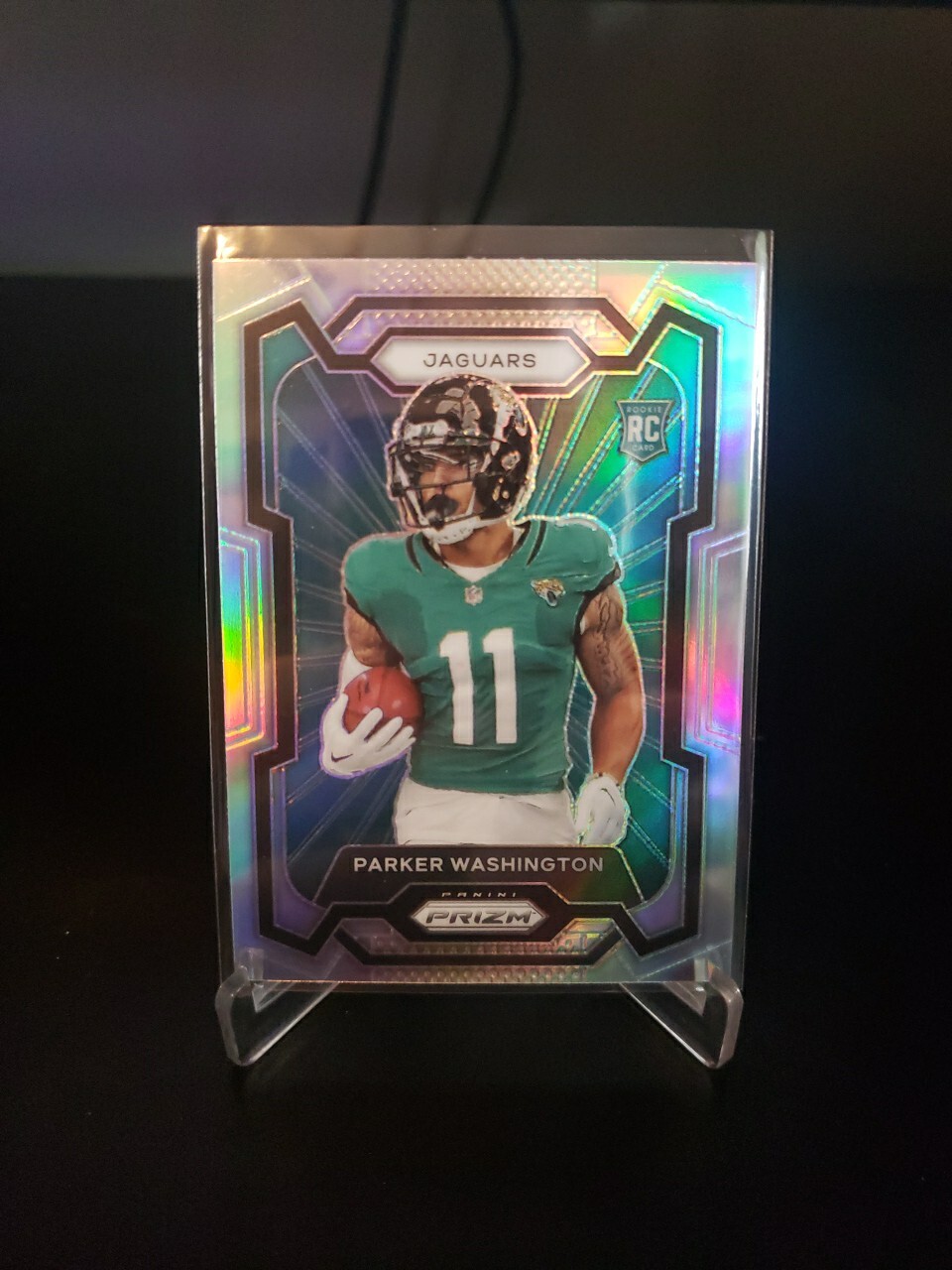 Parker Washington 2023 Prizm Rookie Variation Silver Prizm. Jaguars
