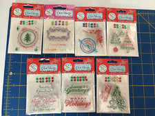 Choose ONe Scrappy Cat brand CLear Acrylic Stamps plus bling -Smalls-Christmas