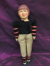 Vintage Japan Cloth celluloid head Football player toy doll figure 14"
