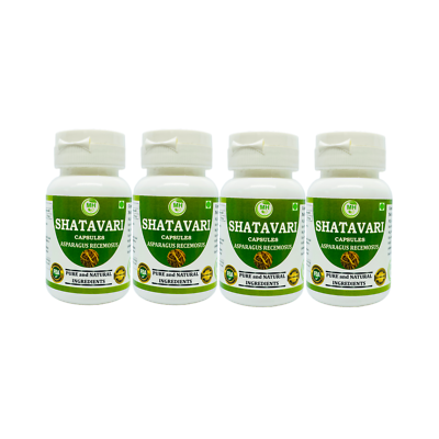 Morsan's Asperagus Racemosus (Shatavari) Capsules, paquet de 4 x 60 légumes