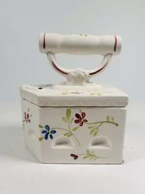 Vintage Hand Painted Potpourri Holder Iron Made In Japan Ceramic Mid Century