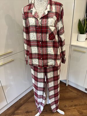 BNWT Matalan Pyjamas Tartan Check Stars Size 16