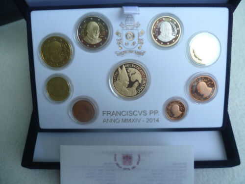 Vatikan KMS 2014 PP Proof mit 50 € Goldmünze -offiz. Kursmünzensatz 50 Euro Gold - Bild 1 von 5