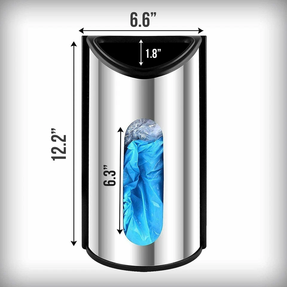 Dispensador organizador de bolsas plásticas de acero inoxidable para la cocina  Foto 3 de 4