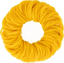 400PCS Yellow Rubber Bands - 2.5 Inch Small Elastic Rubber Bands for Money Offic
