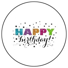 HAPPY BIRTHDAY ENVELOPE SEALS LABELS STICKERS PARTY FAVORS