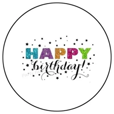 HAPPY BIRTHDAY ENVELOPE SEALS LABELS STICKERS PARTY FAVORS