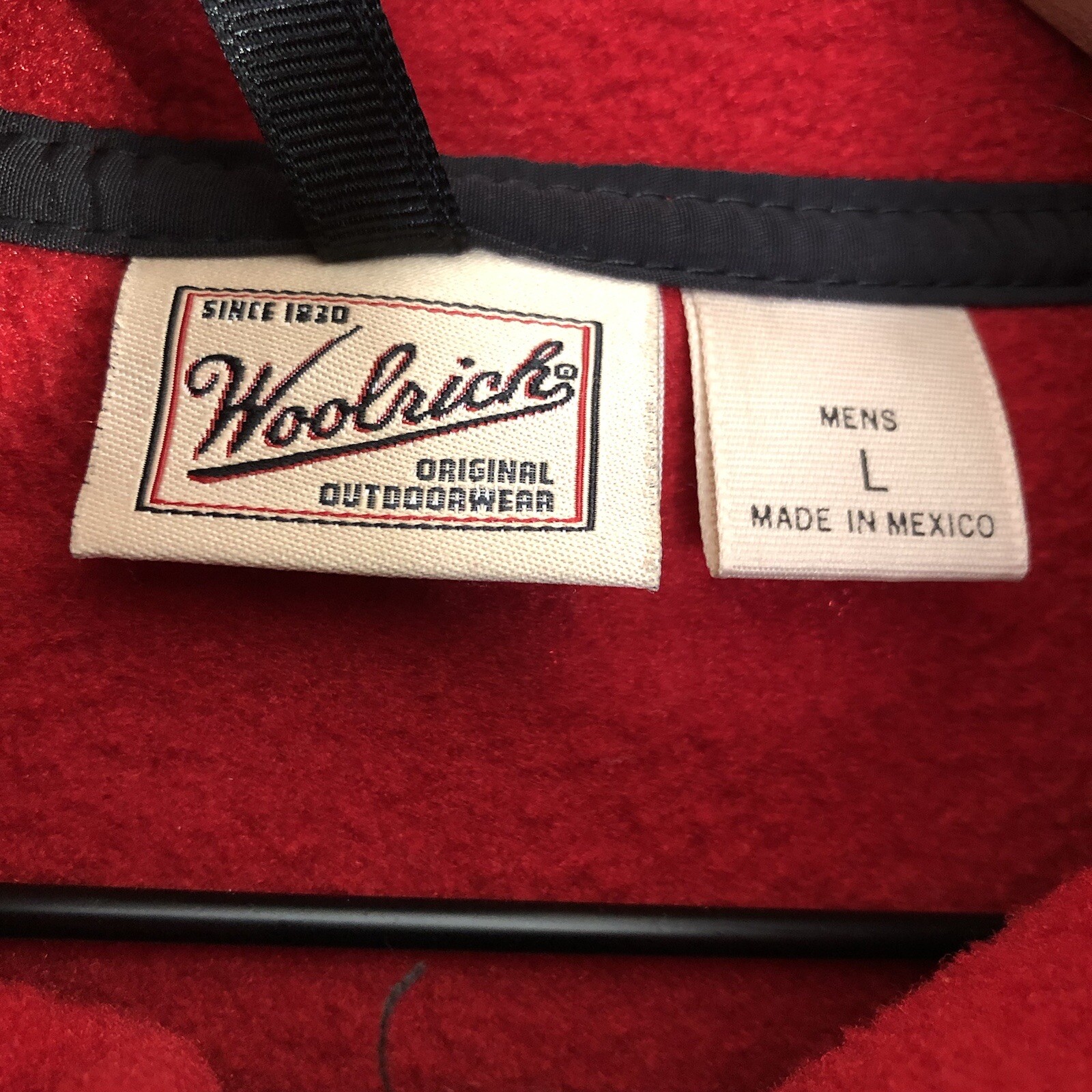 Vintage Woolrich Fleece Sweater Mens Large L Red 1/4 Zip Polartec Pullover image 4