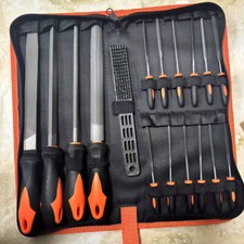 Metal File Set 17 Piece Hand & Needle File Kit Wood Metal Plastic Files in Case