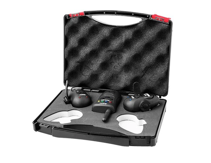 Funk Biss Anzeiger Set mit Koffer Delphin ROLER SHOCK - Wels Waller Cat Black - Bild 2 von 4