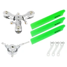 Microheli CNC Triple Green Plastic Blades Conversion set - GOOSKY S1