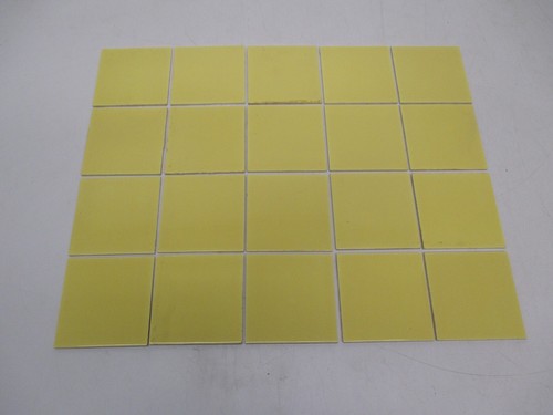 20 Vtg Used Ceramic Tile Yellow 6" Square Tiles Villeroy&Boch Kitchen Bath