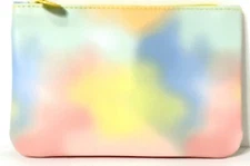 PASTELS Makeup Bag With Yellow Smiley Face Zipper Pouch NEW