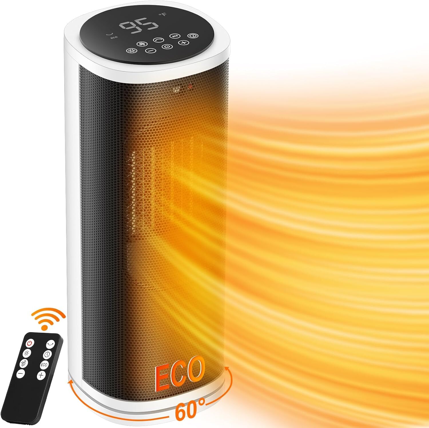 16-Inch Portable Space Heater with Thermostat for Indoor Warmth-image
