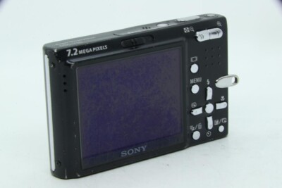 SONY Cyber Shot DSC-T10 7.2MP Compact Digital Camera Black Tested
