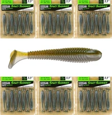 (6) Packs Of 8 Googan Saucy Swimmer 3.3" Swimbaits Magic Shad Brand New