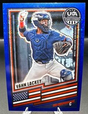 2026 Panini Stars and Stripes Prizm Vahn Lackey #28 Disco Blue 97/149