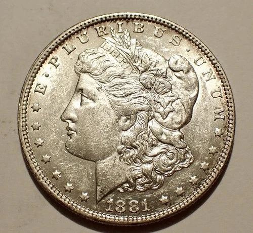 1881-O Morgan Silver Dollar, Early New Orleans Date, Lustrous AU+ Coin
