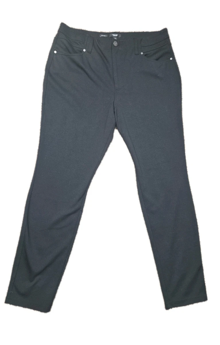 Simply Vera Vera Wang Capri Pants Women Plus Size Wide Leg 1X 2X 3X 4X 5X Black