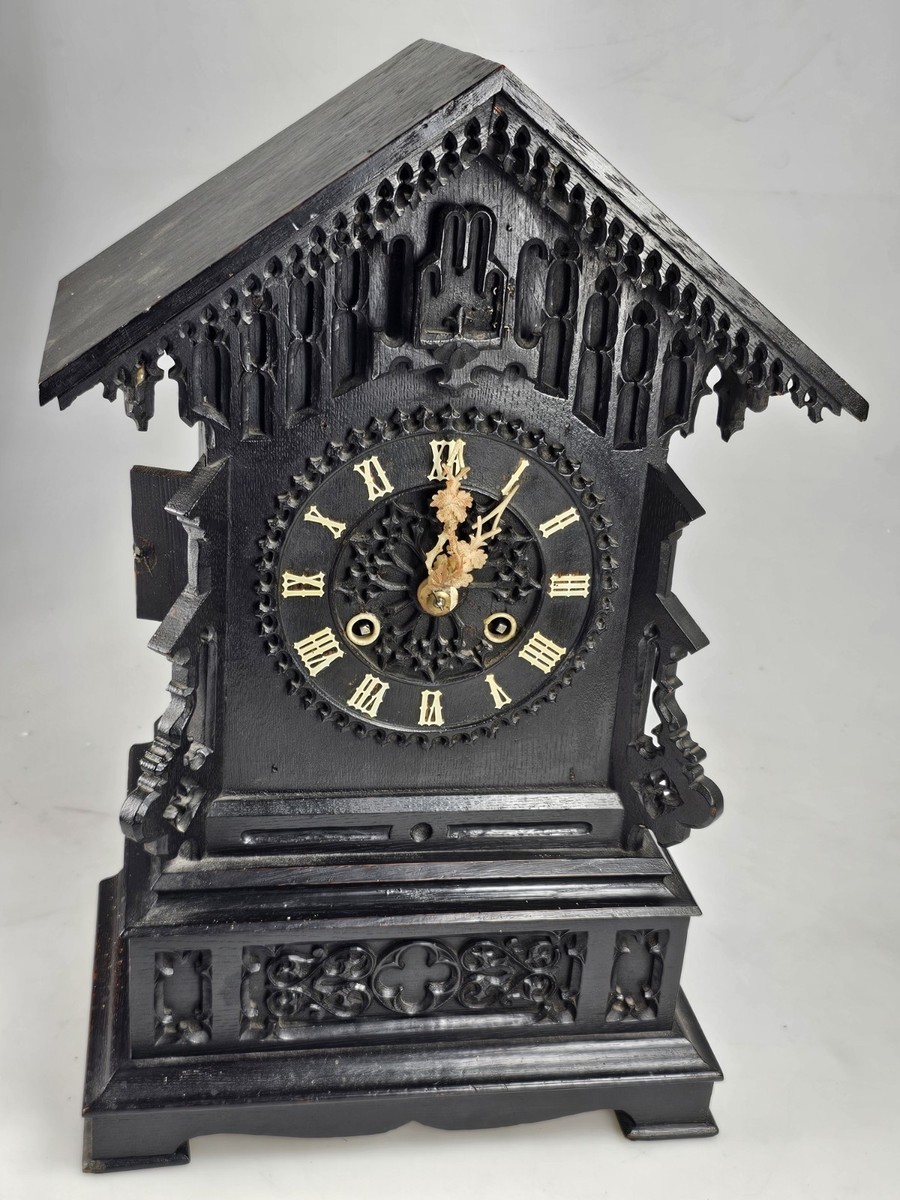 LATE 19TH CENTURY CARVED TWIN FUSEE BRACKET CUCKOO CLOCK JOHANN