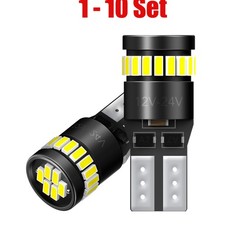 2-20 T10 W5W 194 168 LED License Plate Interior Dome Read Light Bulb White 6000K
