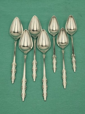 Vintage 1969 Empress International Silverplate Deep Silver 7 Spoon Lot