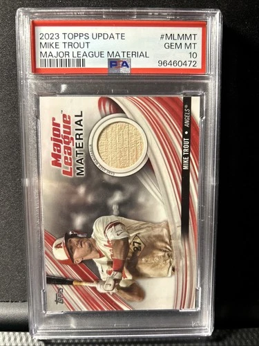 Mike Trout 2023 Topps Update PSA 10 Major League Material. Low Pop. 7 HOF
