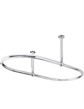 Silver Luxury Oval Shower Curtain Rod 45 X 25 Inch For Clawfoot Tub Silver Luxury Oval Shower Curtain Rod 45 X 25 Inch For Clawfoot Tub - Image 1