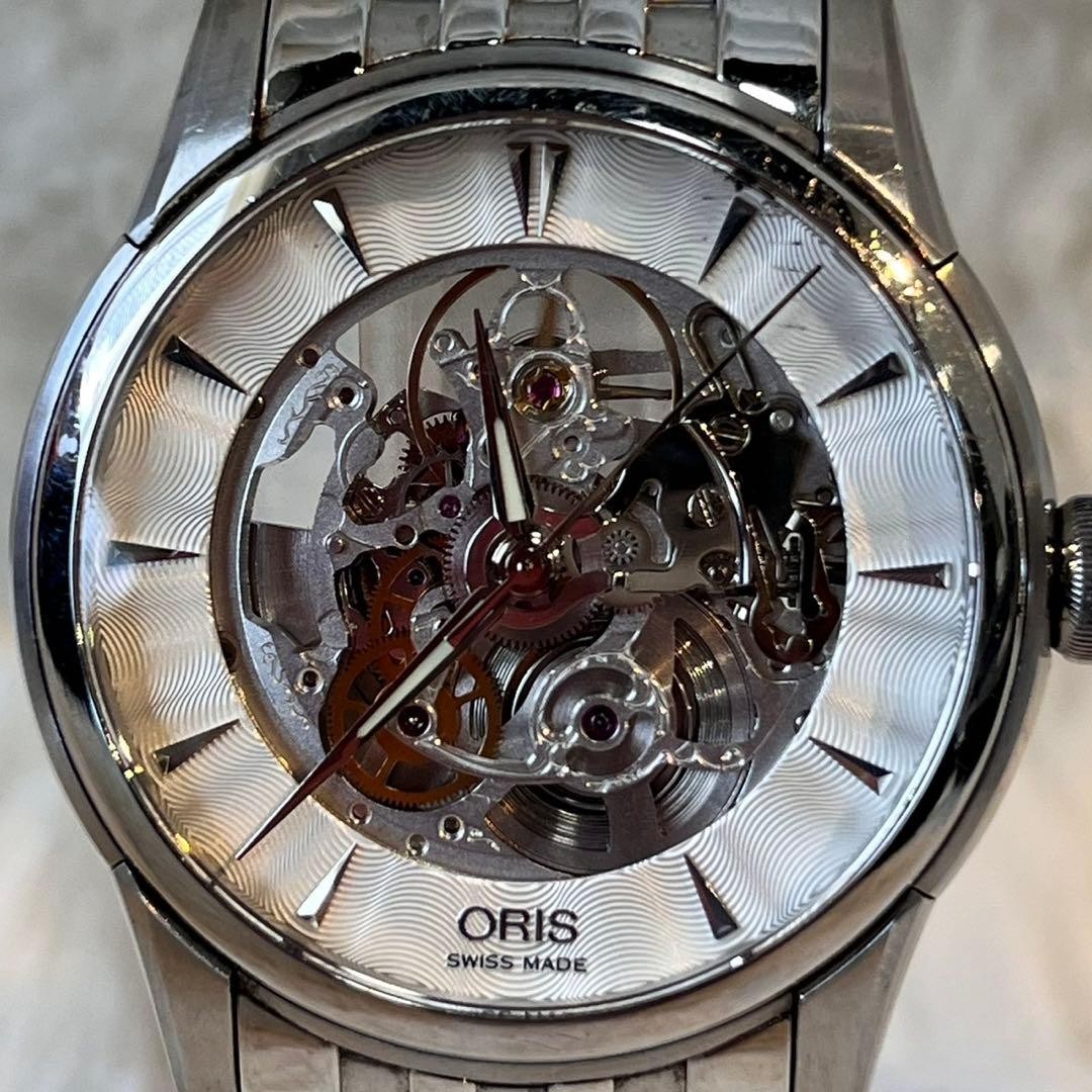 ORIS Artelier Skeleton 7670 Automatic Men's Watch Full Set Japan image 4