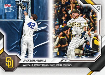 2026 TOPPS NOW #90 JACKSON MERRILL - HR ROBBERY AND WALK0-OFF HIT