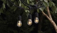 Hampton Bay 12-Light 24 ft. Black Commercial Incandescent String Light 👍🏼