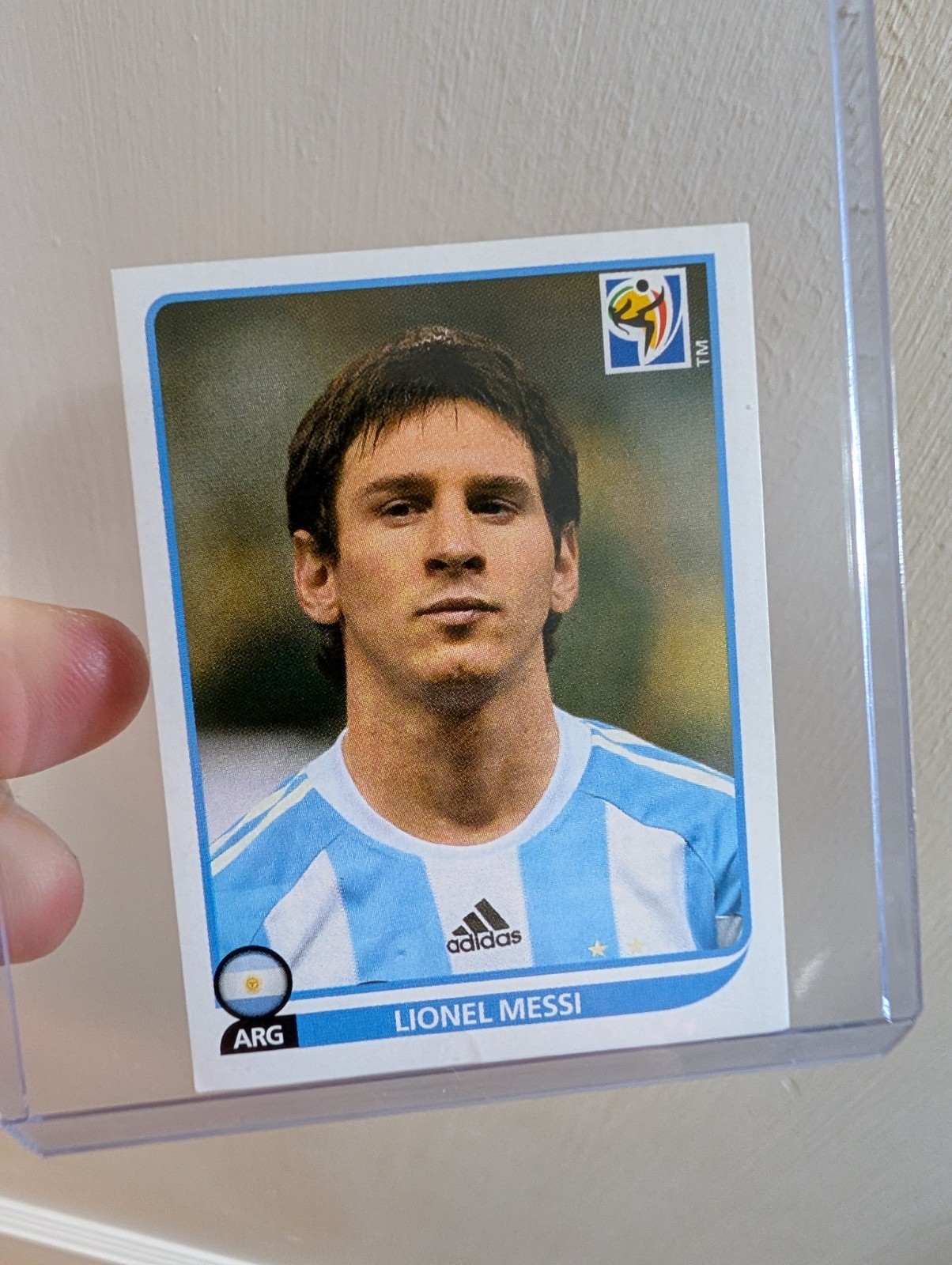 Lionel Messi #122 Soccer Cards 2010 Panini South Africa FIFA World Cup Sticker trading card — raw and PSA graded price guide