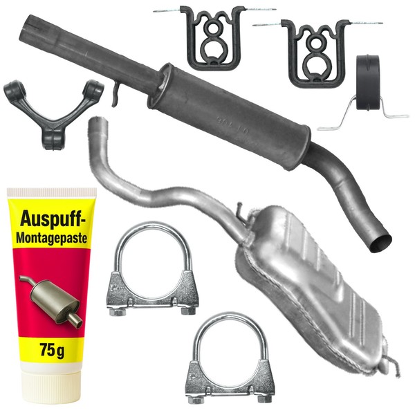 Edex Endtopf Mitteltopf Auspuff FüR Seat Leon 1 I FließHeck 1.8 T (1999-2006)-image