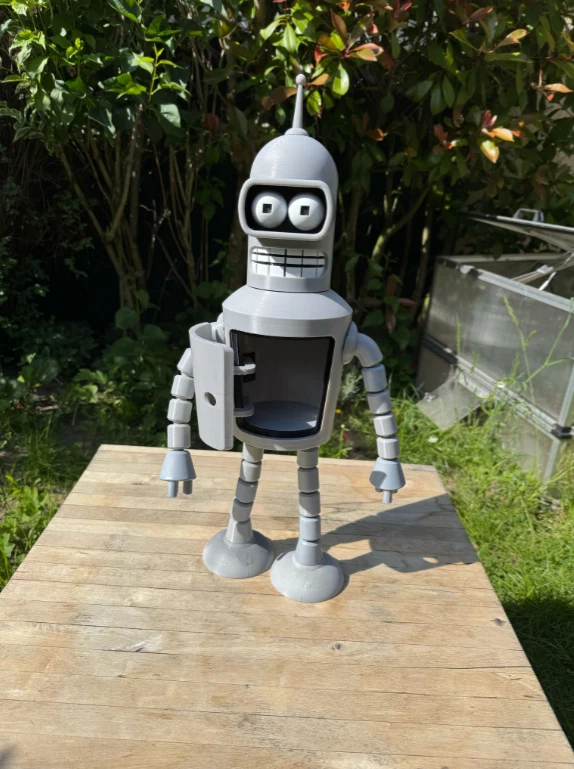 Bender Figur aus Futurama – ca. 60 cm groß – mit Licht & geheimer Klappe - Bild 4 von 4