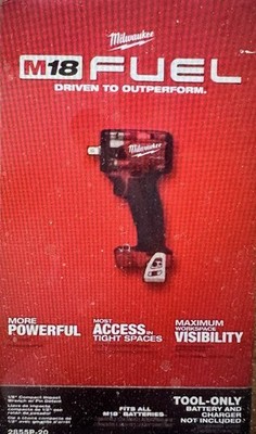 Milwaukee 2855P-20 M18 FUEL 1/2'' Compact Impact Wrench w/ Pin Detent Bare Tool