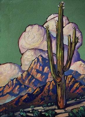 #ad #ad Plein Air Style Landscape Desert Sky Clouds Impressionism Art Vibrant Original $597.00