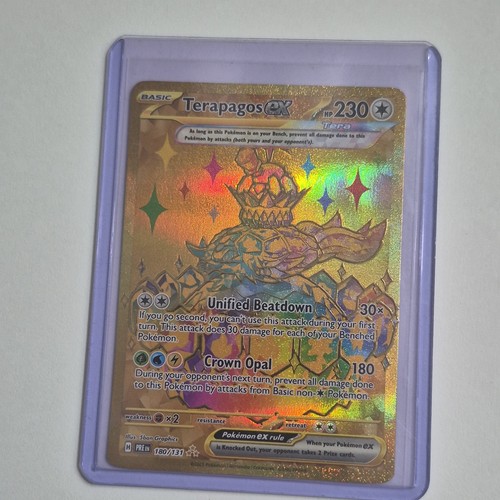 Terapagos ex 180/131 Prismatic Evolutions Hyper Rare Full Art Gold Pokemon TCG