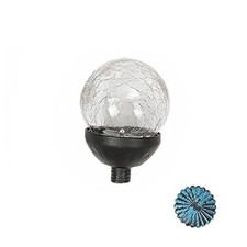 Solar Powered Glass Ball+Accessories Blue
