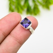 Iolite Gemstone 925 Sterling Silver Ring Handmade Jewelry Gift For Valentine