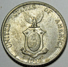 1945 Philippines 20 Centavos - 75% Silver  Coin - #11425-24 — photo 1