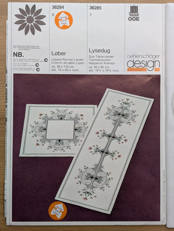 Oehlenschlager Design Cross Stitch Kit - Table Runner - Image 3 of 4
