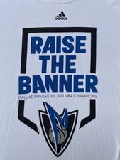 Dallas Mavericks 2011 NBA Champions Raise The Banner Adidas T Shirt 2XL XXL