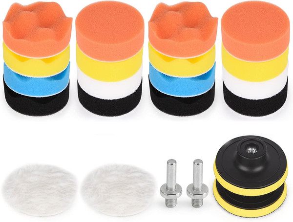 Kshineni 80Mm Polieraufsatz Akkuschrauber 22Tlg PolierschwäMme Polierpad-image