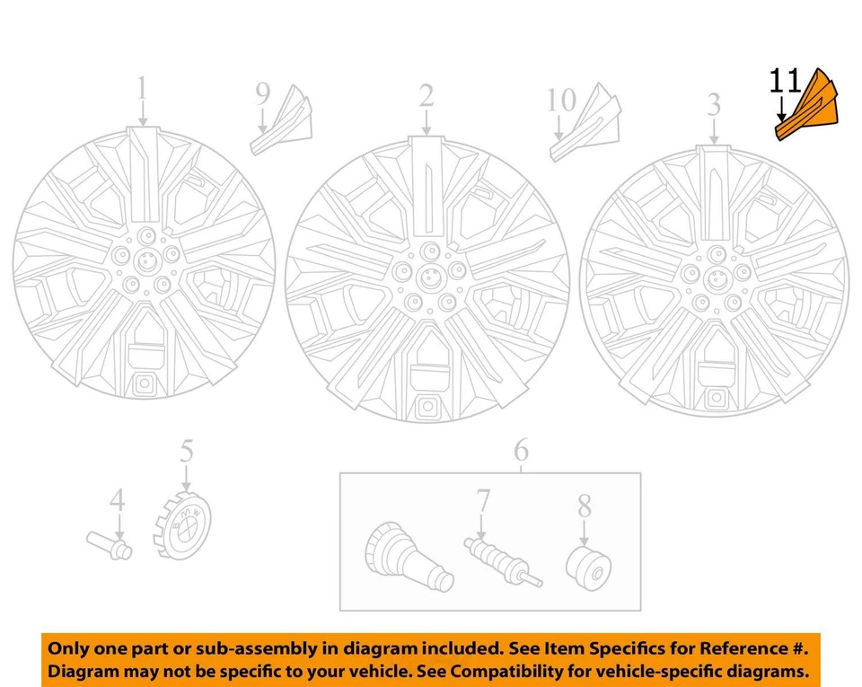 Tapa de cubierta de panel de moldura de inserción de rueda BMW iX 6856016 2022 2023 2024 2025 OEM Foto 3 de 4