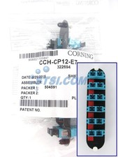 Corning CCH-CP12-E7 Patch Panel, 6 SC Duplex 10Gig Aqua OM3/OM4 Adapters STSI