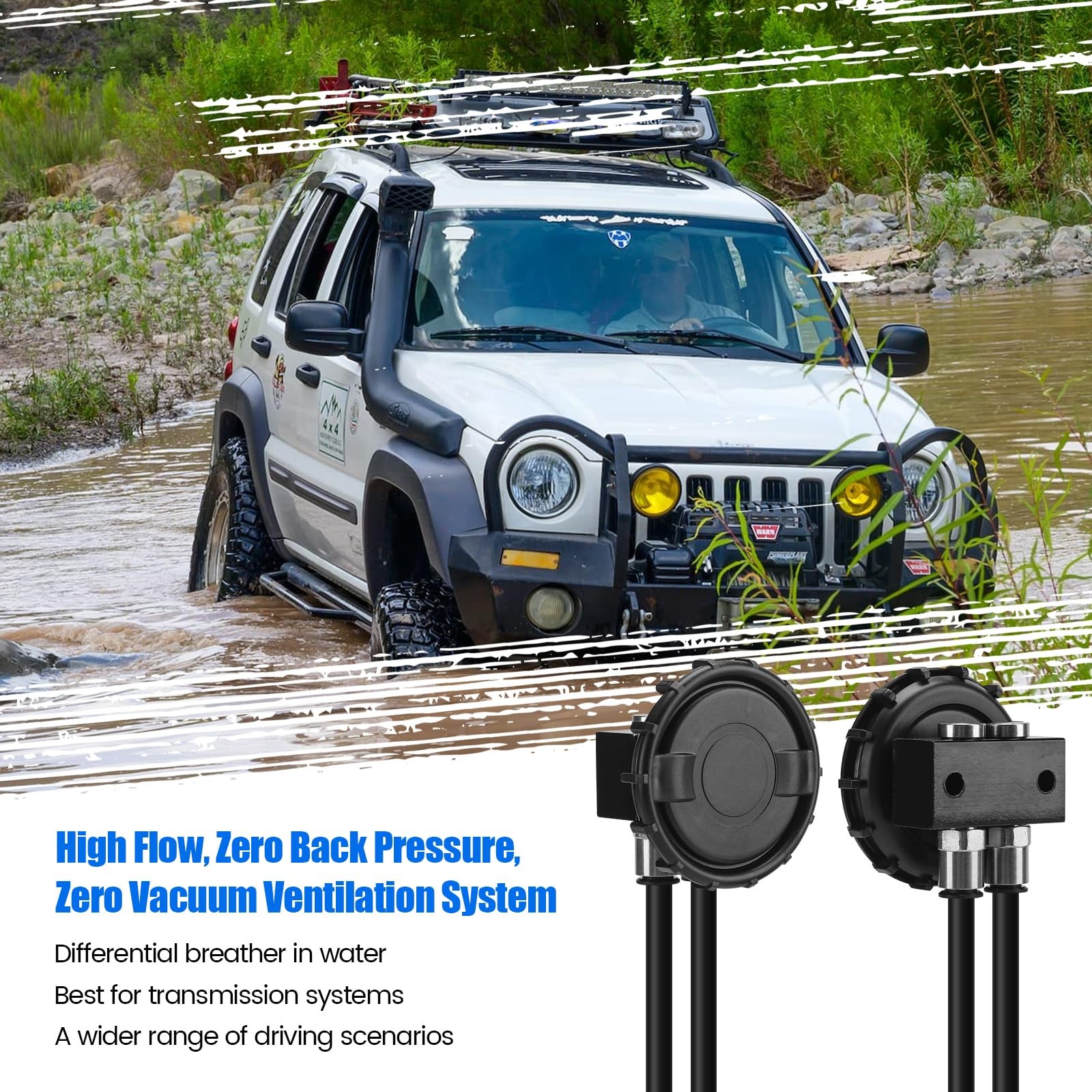 Differential Breather KIT, Remove Air Pressure from Differentials, Transmissi...