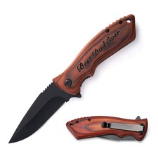 Personalized Engraved Pocket Folding Knife for Dad from Son Daughter - for Fa...